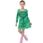 5 Oclock Somewhere Kids  Long Sleeve Velvet Dress