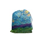 A Very Very Starry Night Drawstring Pouch (Medium)