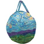 A Very Very Starry Night Giant Round Zipper Tote