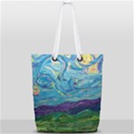 A Very Very Starry Night Full Print Rope Handle Tote (Small)