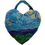 A Very Very Starry Night Giant Heart Shaped Tote