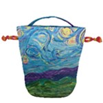 A Very Very Starry Night Drawstring Bucket Bag