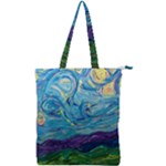 A Very Very Starry Night Double Zip Up Tote Bag