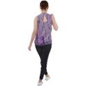 Ooh Lala Purple Rain Mock Neck Chiffon Sleeveless Top View2