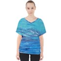 Women  V-Neck Dolman Drape Top View1