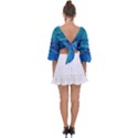 Women  Tie Back Butterfly Sleeve Chiffon Top View2