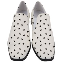 Geometric Pattern Slip On Heel Loafers