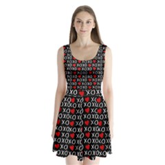 Xo Valentines Day Pattern Split Back Mini Dress  by Valentinaart