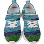 A Very Very Starry Night Kids  Velcro Strap Shoes