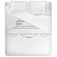 Alien Space Ufo Extraterrestrial Duvet Cover Double Side (california King Size) by Wegoenart