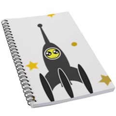 Spacecraft Star Emoticon Travel 5 5  X 8 5  Notebook by Wegoenart