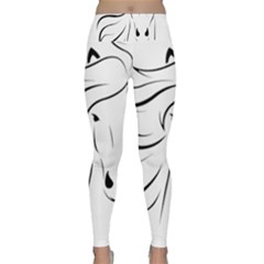 Animal Equine Face Horse Lightweight Velour Classic Yoga Leggings by Wegoenart