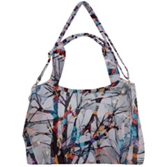 Forest Abstract Artwork Colorful Double Compartment Shoulder Bag