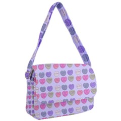 Valentine Hearts Lilac Courier Bag by snowwhitegirl