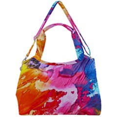 Abstract Art Background Paint Double Compartment Shoulder Bag