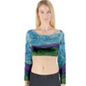 A Very Very Starry Night Long Sleeve Crop Top View1