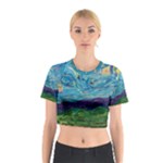 A Very Very Starry Night Cotton Crop Top