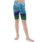 A Very Very Starry Night Kids  Mid Length Swim Shorts