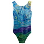 A Very Very Starry Night Kids  Cut-Out Back One Piece Swimsuit