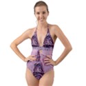 Ooh Lala Purple Rain Halter Cut-Out One Piece Swimsuit View1