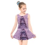 Ooh Lala Purple Rain Kids  Skater Dress Swimsuit