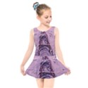 Ooh Lala Purple Rain Kids  Skater Dress Swimsuit View1