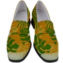 Leaf Leaves Nature Green Autumn Women s Chunky Heel Loafers View1