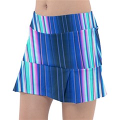 Abstract Fractal Pattern Lines Tennis Skirt