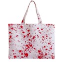 Red And White Splatter Abstract Print Zipper Mini Tote Bag View1