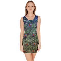 Peacock Feathers Colorful Feather Bodycon Dress