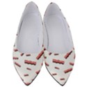 Funny Bacon Slices Pattern infidel red meat Women s Low Heels View1