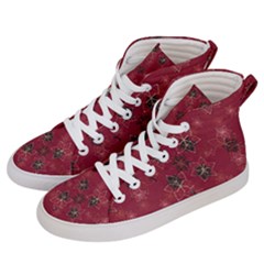 Modern Floral Collage Print Pattern Modern Floral Collage Print Pattern Women s Hi-top Skate Sneakers