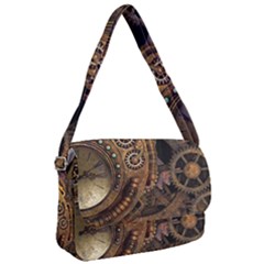 Steampunk Clock Courier Bag by snowwhitegirl