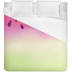 Watermelon Pastel Gradient Pink Watermelon Pastel Gradient Duvet Cover (king Size) by genx