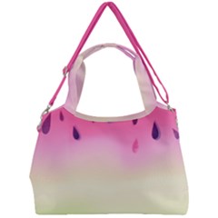 Watermelon Pastel Gradient Pink Watermelon Pastel Gradient Double Compartment Shoulder Bag by genx