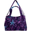 Stamping Pattern Leaves Drawing Double Compartment Shoulder Bag View1