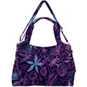 Stamping Pattern Leaves Drawing Double Compartment Shoulder Bag View2