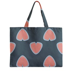 Hearts Love Blue Pink Green Zipper Mini Tote Bag