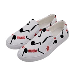 Music Letters Word Headphones Note Women s Canvas Slip Ons by HermanTelo