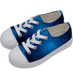 Abstract Line Space Kids  Low Top Canvas Sneakers