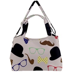 Moustache Hat Bowler Double Compartment Shoulder Bag