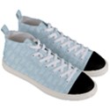 Footprints Pattern Paper Scrapbooking Blue Men s Mid-Top Canvas Sneakers View3