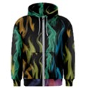 Smoke Rainbow Colors Colorful Fire Men s Zipper Hoodie View1