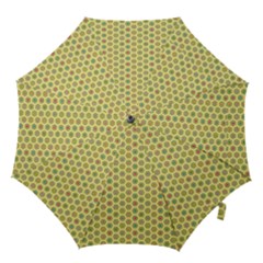 Hexagonal Pattern Unidirectional Yellow Hook Handle Umbrellas (small) by HermanTelo