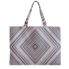 Black White Grey Pinstripes Angles Zipper Mini Tote Bag