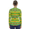 Birds Beach Sun Abstract Pattern V-Neck Long Sleeve Top View2