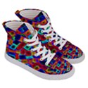 Neon Glow Glowing Light Design Men s Hi-Top Skate Sneakers View3