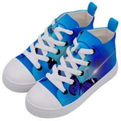 Butterfly Animal Insect Kids  Mid-top Canvas Sneakers