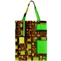 Blocks Cubes Green Zipper Classic Tote Bag View1