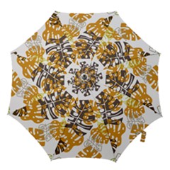 Pattern Leaves Hook Handle Umbrellas (large) by HermanTelo